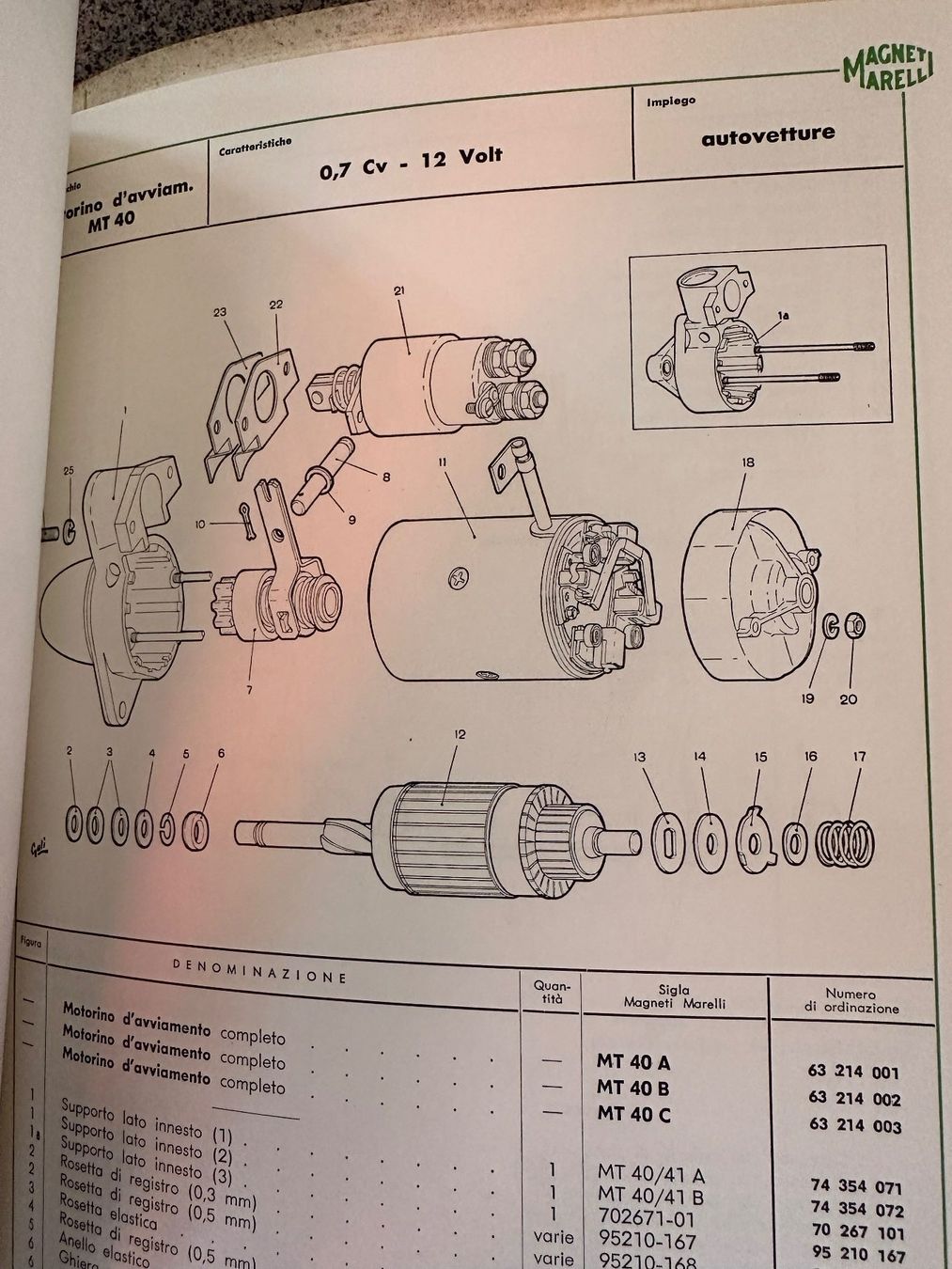 Lancia Documenti: Liste , MAGNETI MARELLI , Lancia 1962 , Oldtimer – Usato da Boswil venduto da pavo1 7