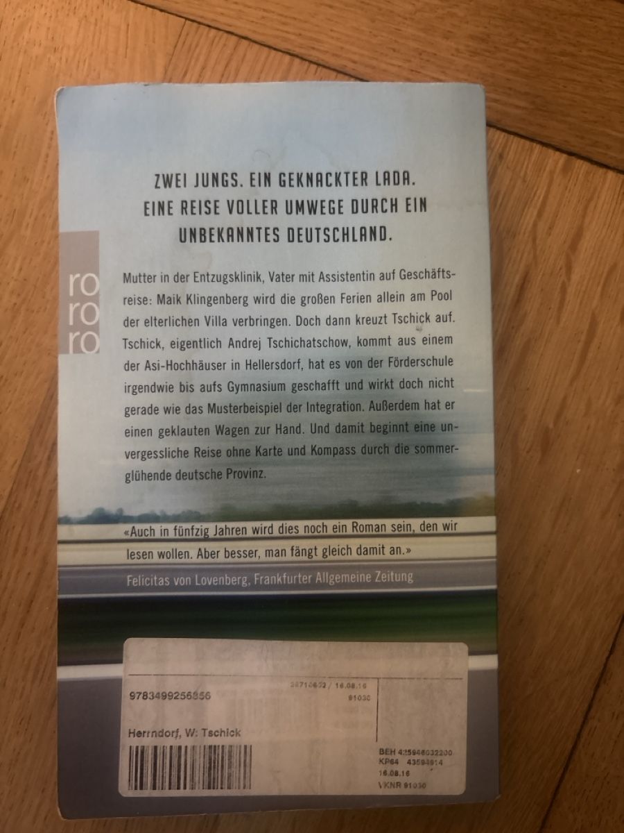 Bücher: Tschick – Gebraucht aus Zürich von lalalivia 1