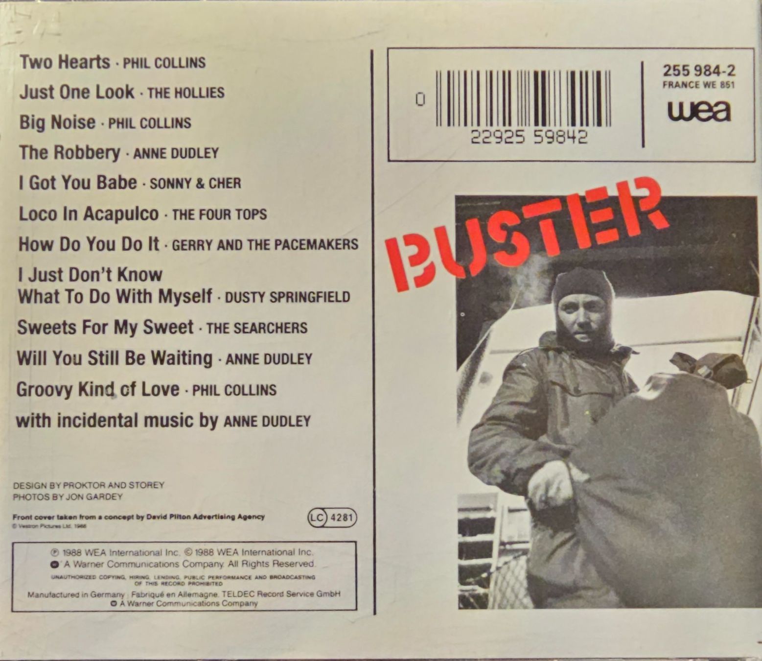 Buster (The Original Motion Picture Soundtrack) (Gebraucht) in Wahlen b ...