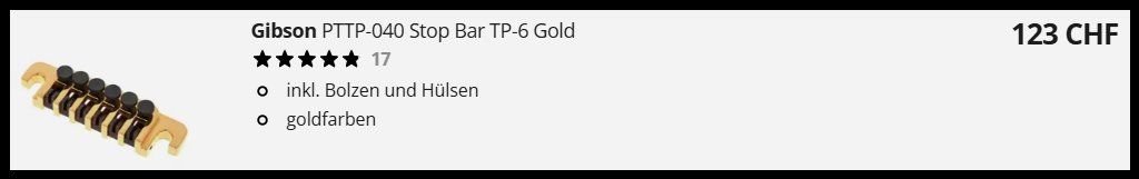 Gibson Strumenti musicali: Original Gibson PTTP-040 Stop Bar TP-6 Gold – Nuovo (secondo la descrizione) da Villmergen venduto da Markus-von-Gaehwil 4