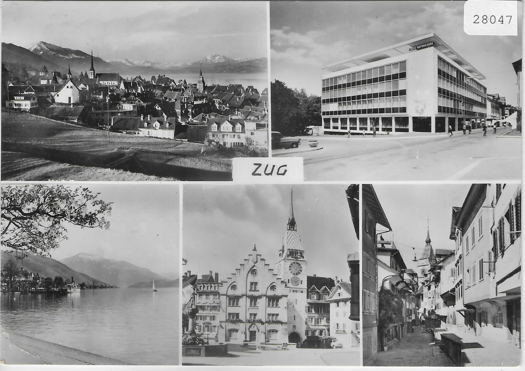 Cartoline postali: Zug Stadt - Multiview – Usato da Ettingen venduto da Kartenplanet