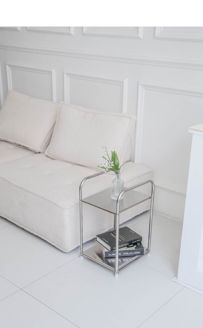 Comodini: Table d'appoint inox table de nuit acier inoxydable Meuble – Nuovo e nell'imballaggio originale da Morges venduto da M-Store 5