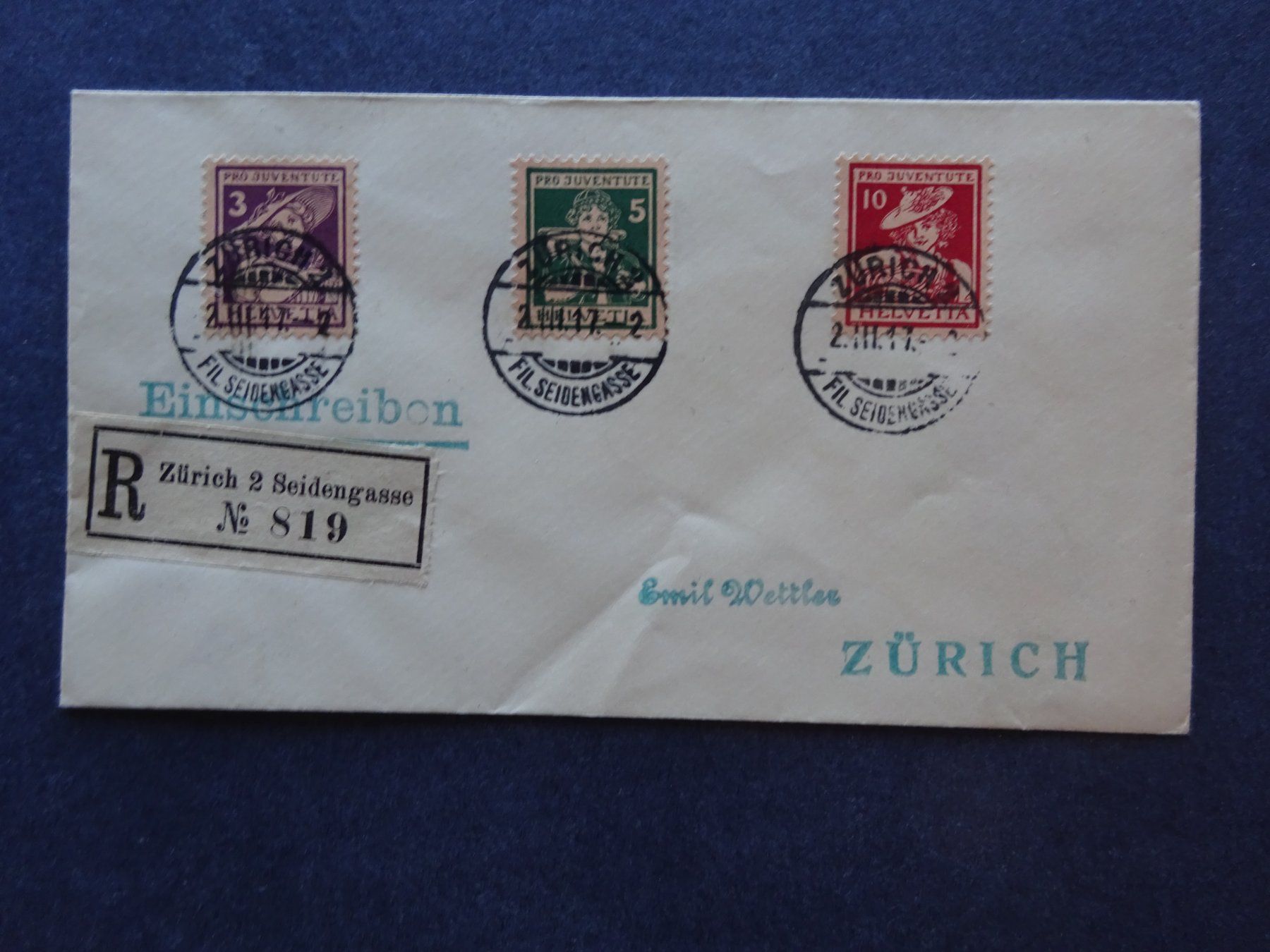 Tutti i francobolli: 1916 Pro Juventute Satzbrief – Usato da Appenzell-Steinegg venduto da adi1975 4