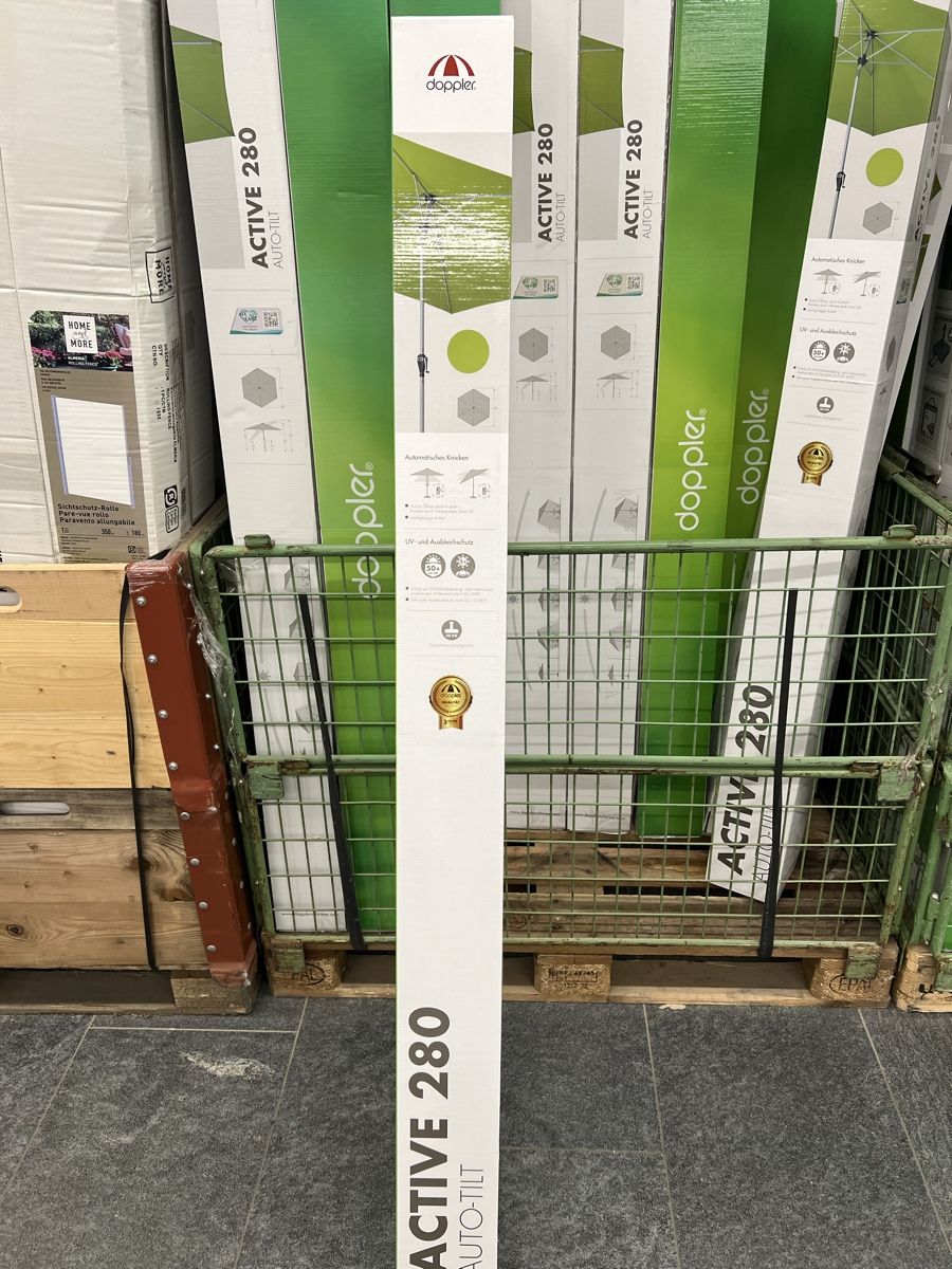 Sonnenschirme: Parasol Doppler Active 280, inclinable, vert pomme neuf – Neu und originalverpackt aus Urtenen-Schönbühl von Big.sanad 1