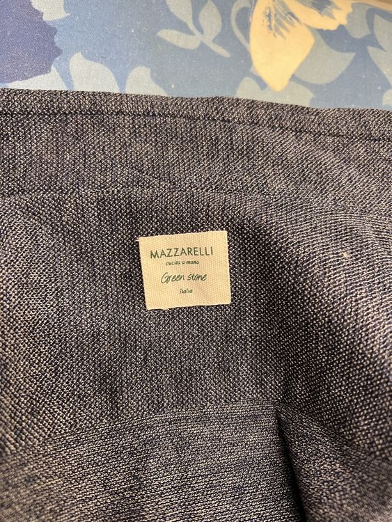 Mazzarelli Hemd Gr40 Blau, slim fit