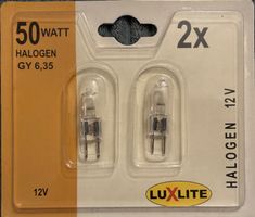3 x 2 Stk. Halogen Leuchtmittel, 50 Watt, GY 6,35, 12V