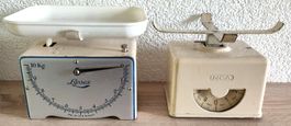 2  Küchenwaage Balances cuisine vintage Lyssex et Inca 1950