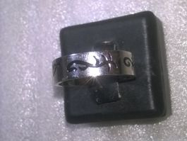 ring edelsthal,,,silber farbe mit schwarz gemacht