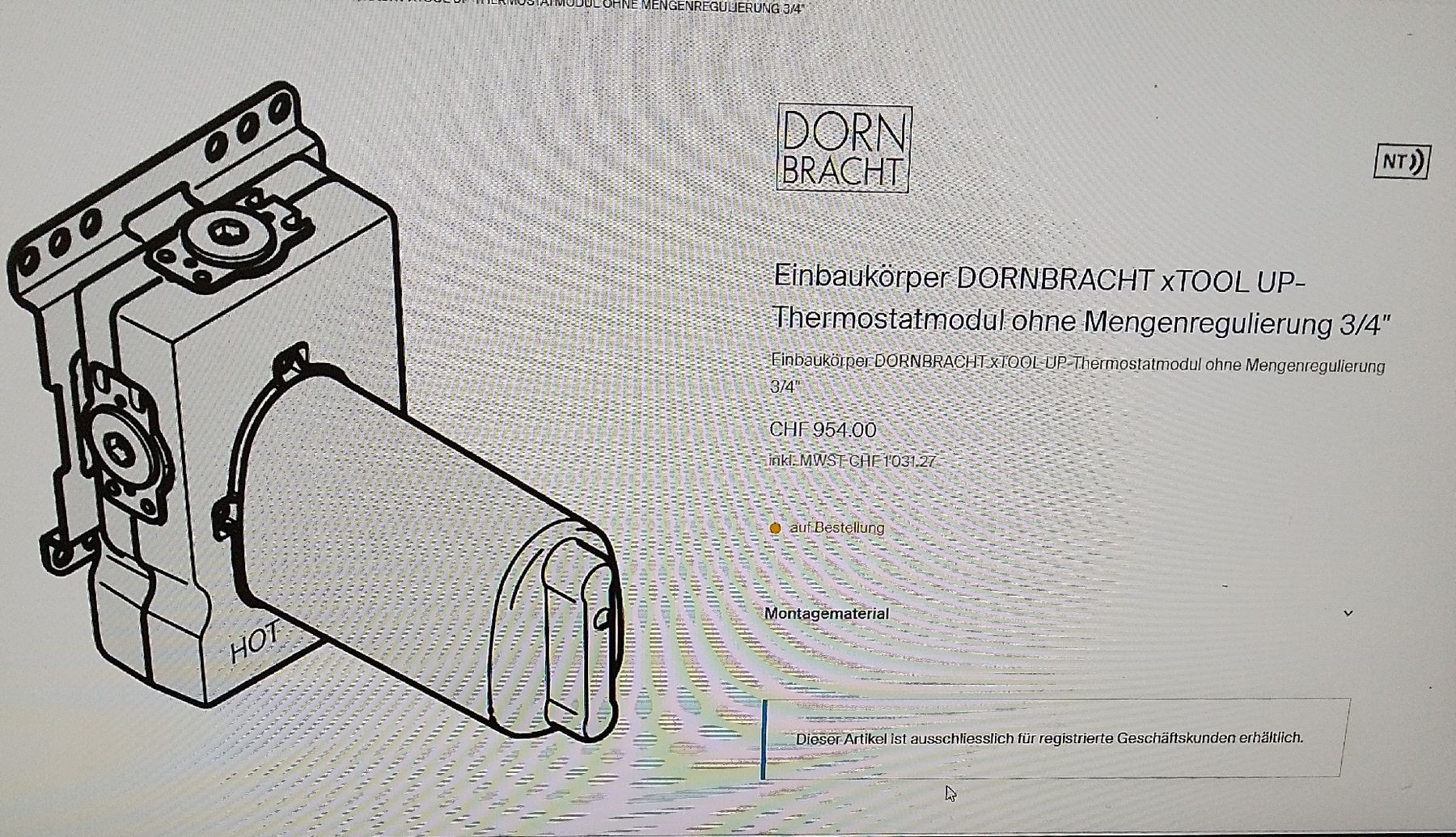 Docce: Dornbracht UP Duschemischer  – Nuovo e nell'imballaggio originale da Fahrni b. Thun venduto da bla_8p6s 2