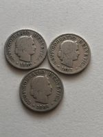 Lot mit 3 Stk. 5 Rp. 1882/83/84