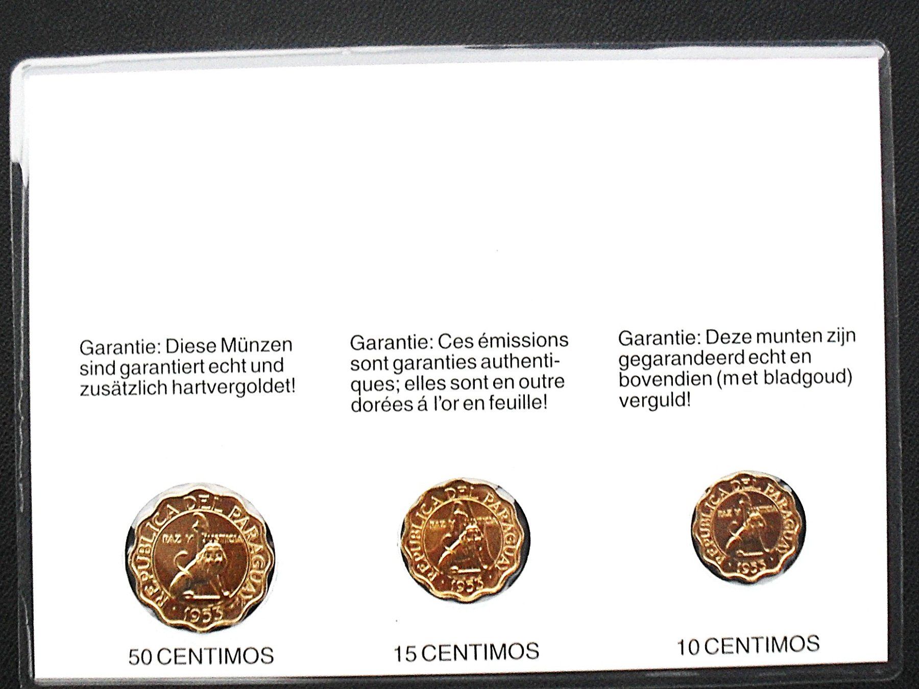 Tutti le monete: PARAGUAY - Münzen vergoldet – Nuovo (secondo la descrizione) da zuerich venduto da Ocean99 1