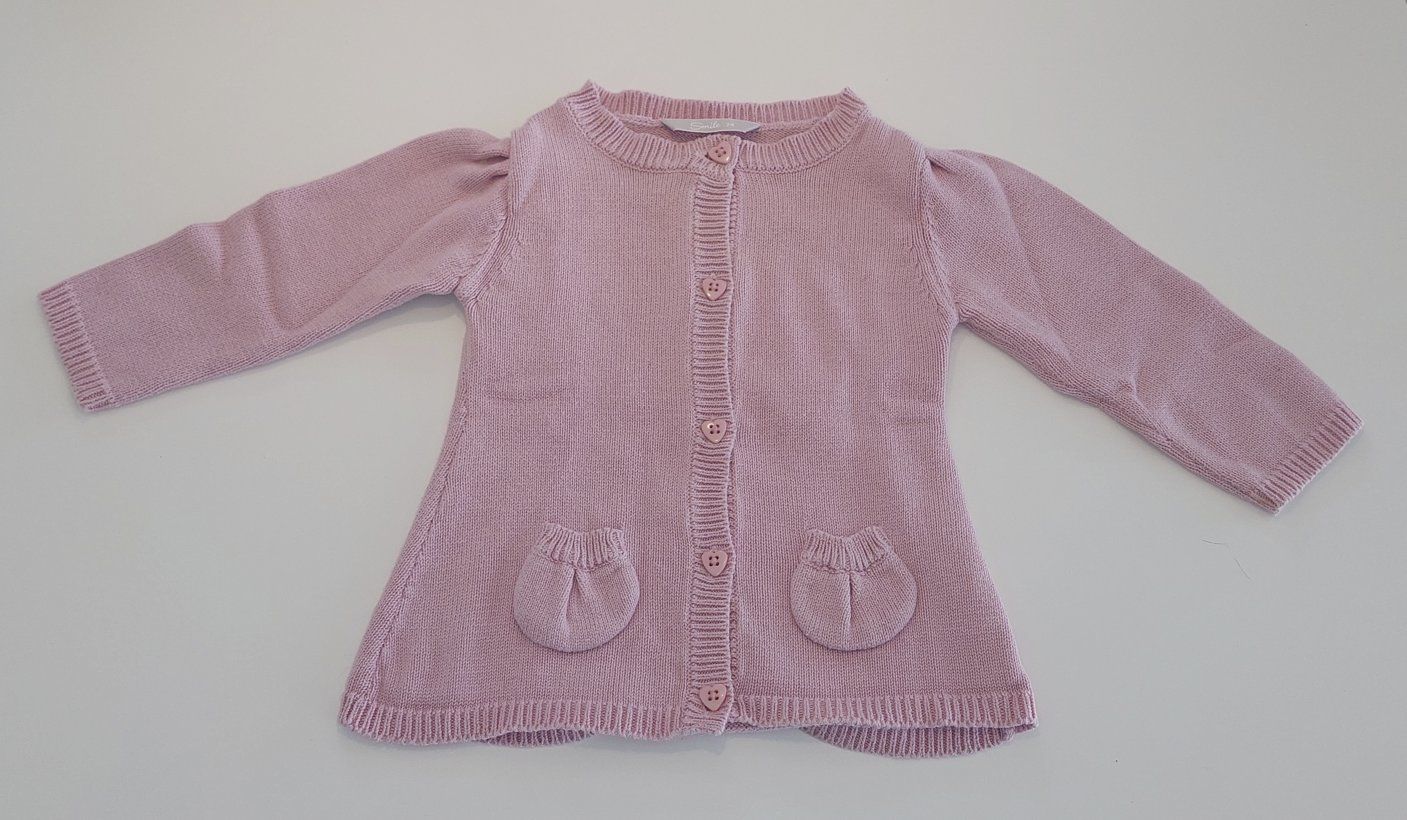 Jacken & Mäntel: STRICKJACKE | SMILE | Grösse 74 | mit 2 Seitentaschen, Rosa – Gebraucht aus Oberweningen von Feindesign