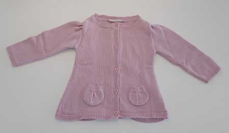 STRICKJACKE | SMILE | Grösse 74 | mit 2 Seitentaschen, Rosa