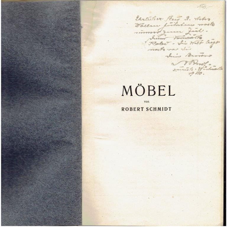 Libri: MÖBEL, Robert Schmidt, 1919 – Difettoso da Flims - Dorf venduto da Stagediver 1
