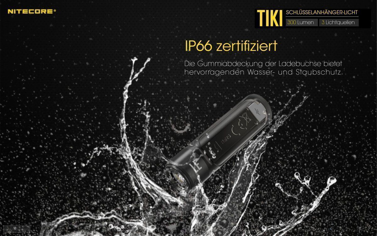 NiteCore Lampade: Nitecore TIKI Schlüsselbundlampe mit UV – Nuovo e nell'imballaggio originale da Grüningen venduto da Prolumin 6