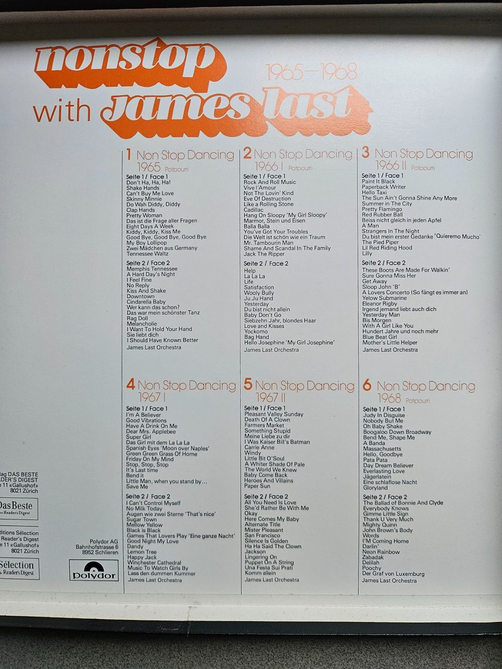 Dischi in vinile: Nonstop mit James Last 1965 bis 68 6 LP's – Usato da Volketswil venduto da Lokitier 1