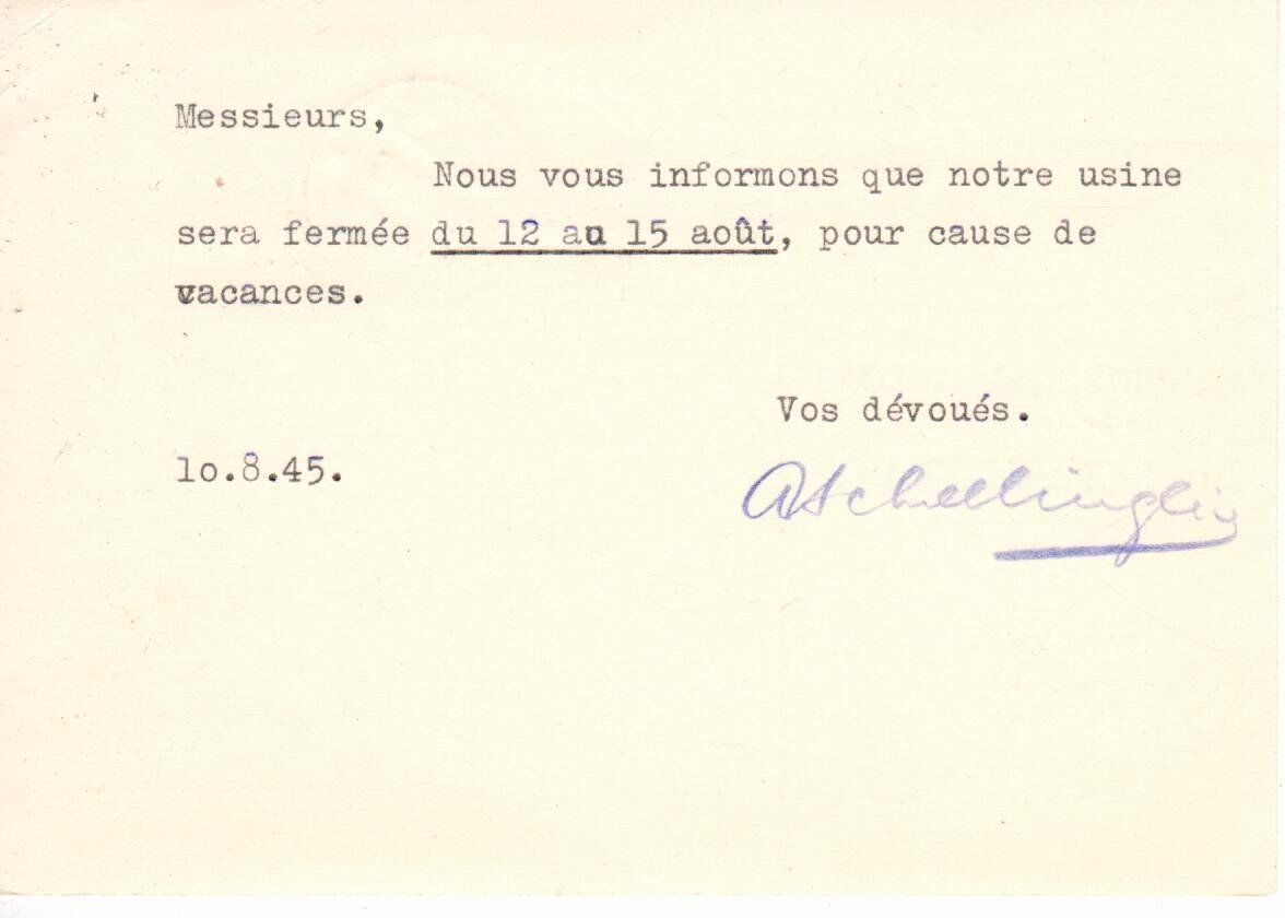 Tutti i francobolli: PK, Alb. Schelling Vouvry 1945 – Usato da Wolhusen venduto da Curver9 1
