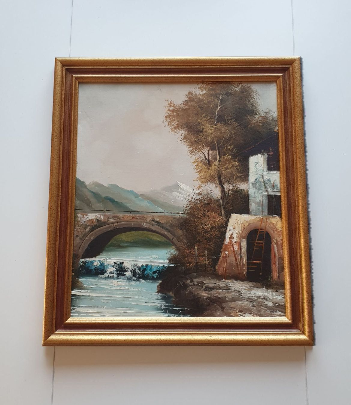 Dipinti: Bild Tableau sur toile 43x48 encadré. – Usato da Fortunau (Ayent) venduto da le.baron