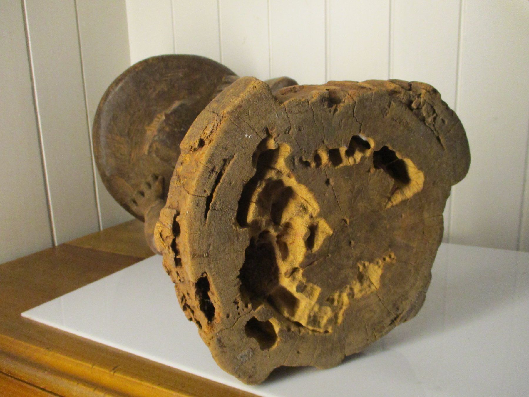 Skulpturen & Statuen: Figur Skulptur aus Holz Frau mit Brüsten Hocker tribal art – Gebraucht aus Windisch von Autogrammo 5