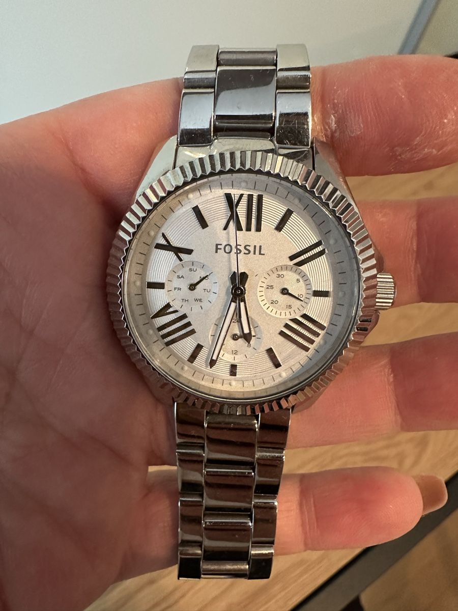 Fossil Orologi: Fossil Uhr silberfarben, Chronograph, neuwertig – Nuovo (secondo la descrizione) da Altendorf venduto da Eastwick4 1