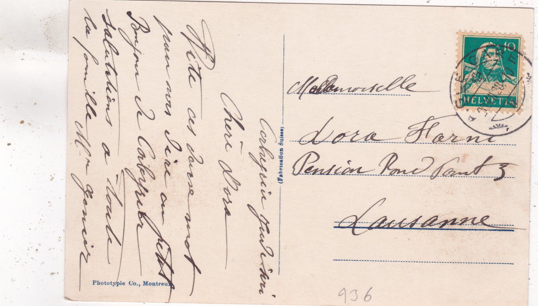 Cartoline postali: Corbeyrier 1928 – Usato da Herisau venduto da Lisegrat2008 1