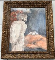 Marcel Eyer Walliser Maler - Gouache Dreierbeziehung