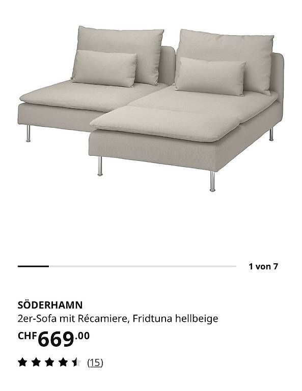 Ikea Divani: SOFA IKEA SÖDERHAMN – Usato da Niederhasli venduto da Brkslmn 2