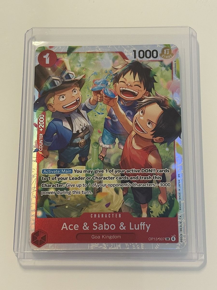 Bandai Carte collezionabili: One Piece TCG - Ace & Sabo & Luffy OP13-007 – Nuovo (secondo la descrizione) da Pieterlen venduto da Mira_o7