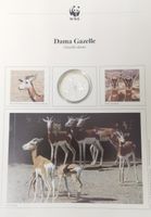 30 Jahre WWF Sammlerkarte Damagazelle m. Medaille Silber 999