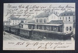 AK Bahnhof OERLIKON Eisenbahn 1897