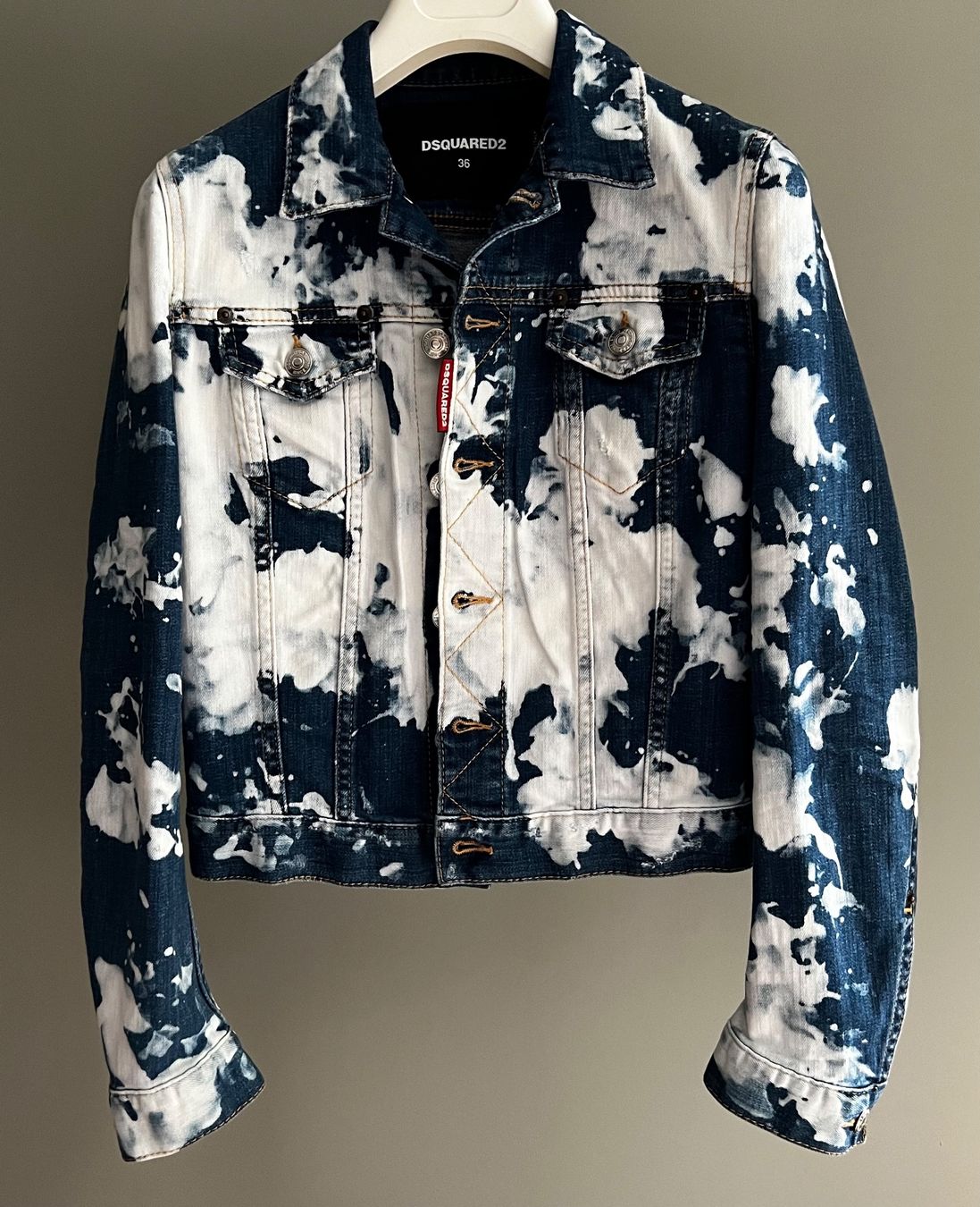 Dsquared2 Giacche: New DSQUARED2 Denim Jacket In Bleached Blue/Jacke/Veste 36IT – Nuovo e nell'imballaggio originale da Versoix venduto da annavm29