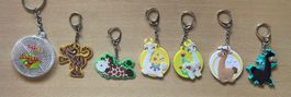 Lot de 7 Porte-clés originaux animaux Nici, etc.