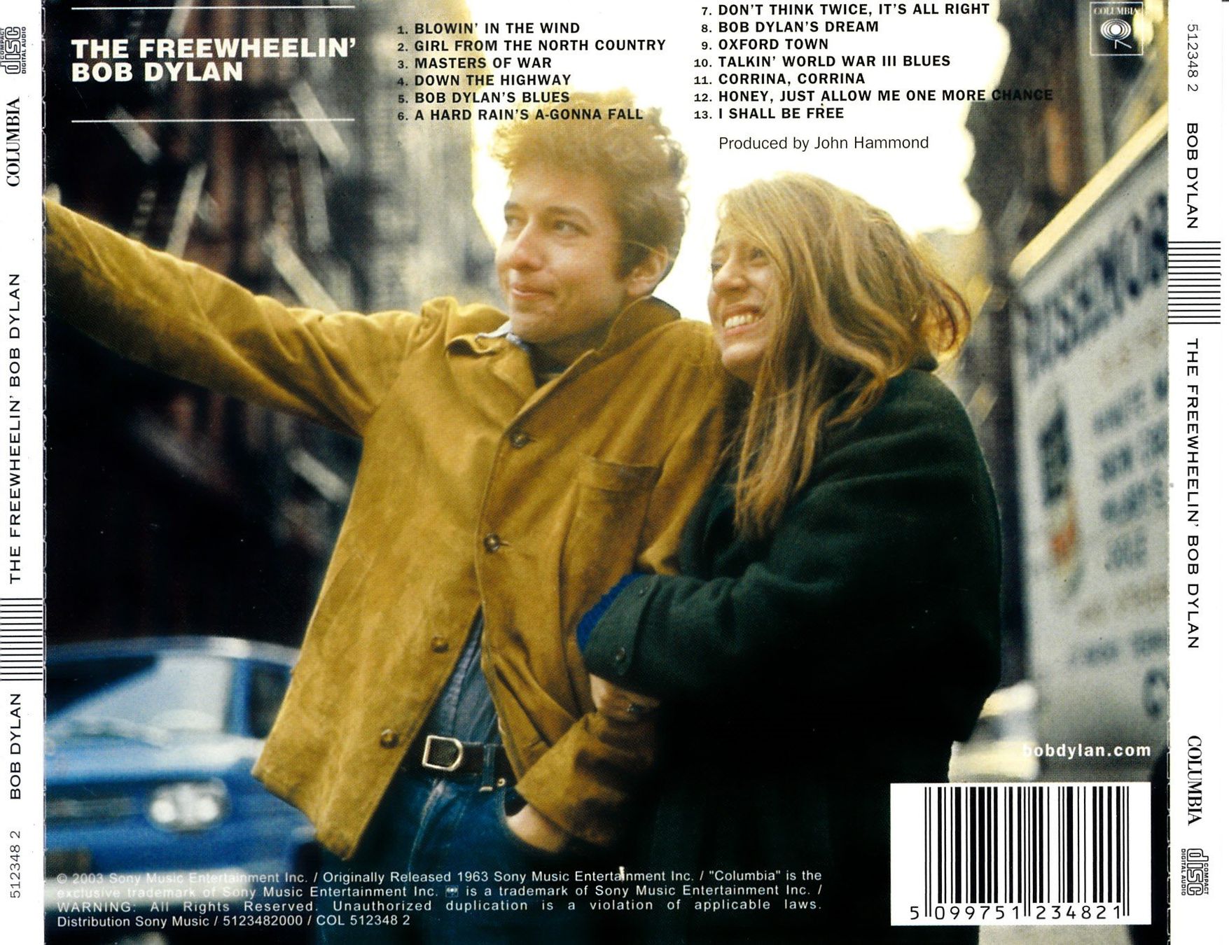 CD: BOB DYLAN - THE FREEWHEELIN' BOB DYLAN (CD) – Usato da Hedingen venduto da Studers 1