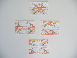 1998  150 Jahre Bundesstaat  4 Viererblocks, postfrisch **