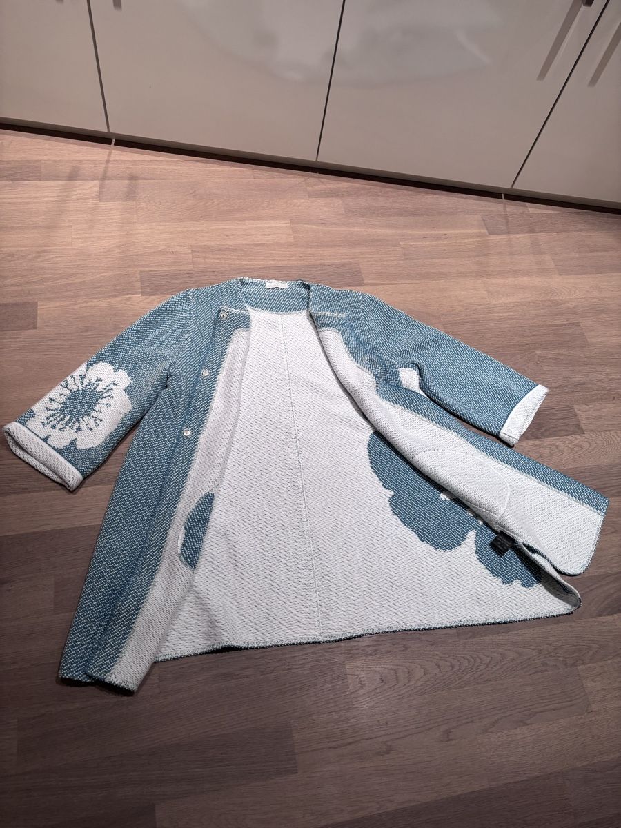 Giacche: Designer Jacke Bruno Manetti mit Blumenmuster Mint/Weiss – Usato da Zug venduto da JasBee 2