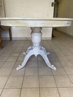 Table ronde en bois avec rallonge