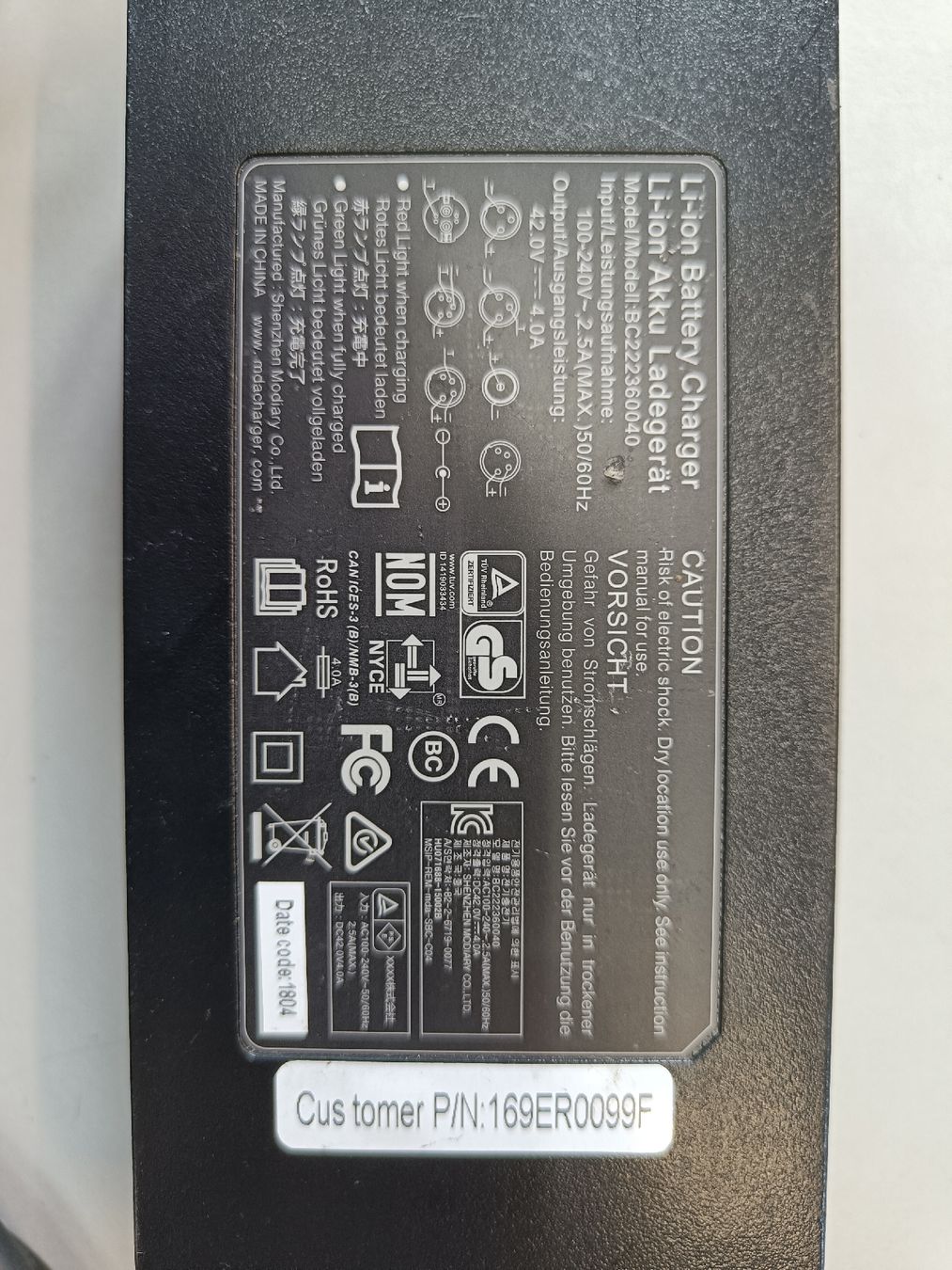 Caricabatterie: Ladegerät Lithium Ebike  – Usato da Linden venduto da minisina1997 1