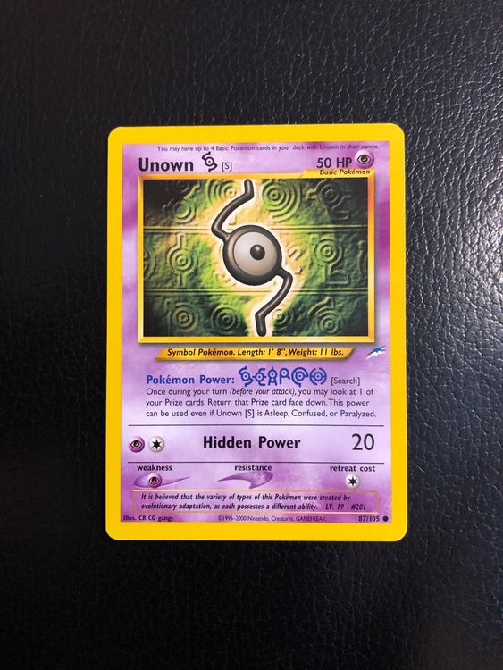 CGC 8 Pokemon Neo Destiny Unown L 1st Ed 86/105