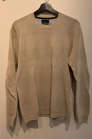 Zara Langarmshirt, beige, Grösse M