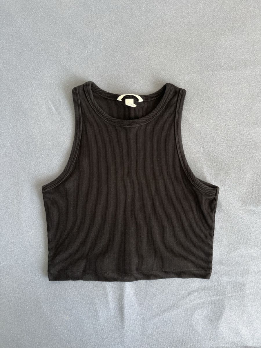 H&M Top: Haut noir – Nuovo (secondo la descrizione) da Genève venduto da giulia_almnn