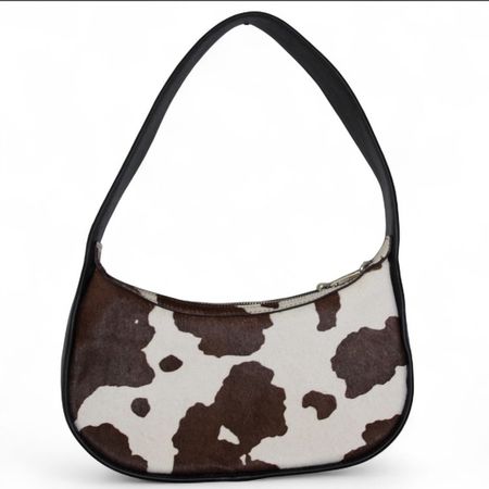Really cool cow patterned handbag from Mango.