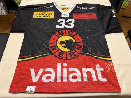 SC Bern Gameworntrikot Junioren Nummer 33 Grösse L