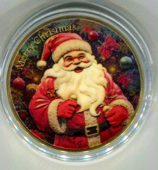 Medaglie: Farbmedaille "Weihnachtsmann". – Nuovo e nell'imballaggio originale da Basel venduto da Butsch5