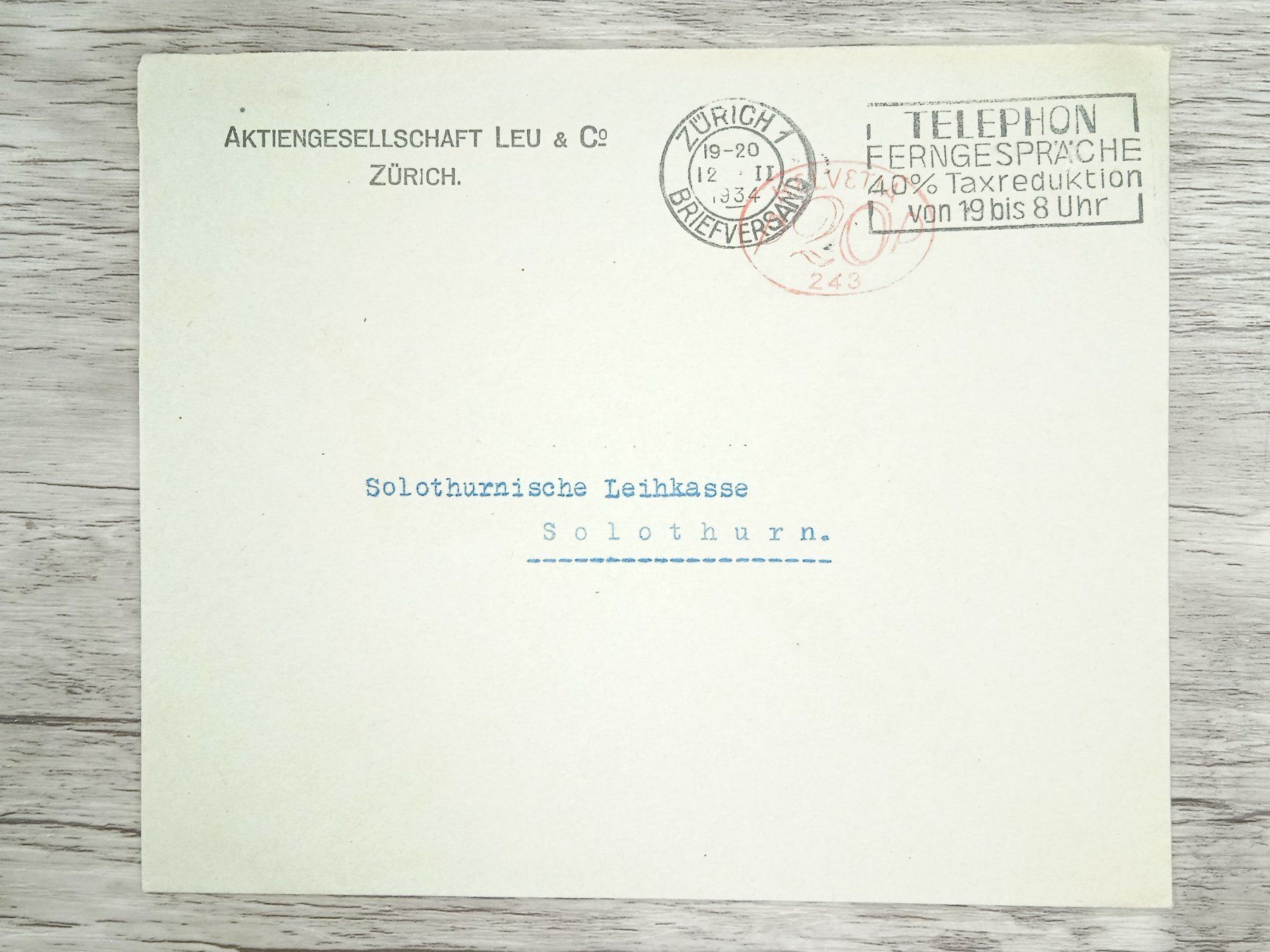 Tutti i francobolli: TR82 Enveloppe + Timbre Suisse 1934 – Usato da Cousset venduto da Patrick_Collections