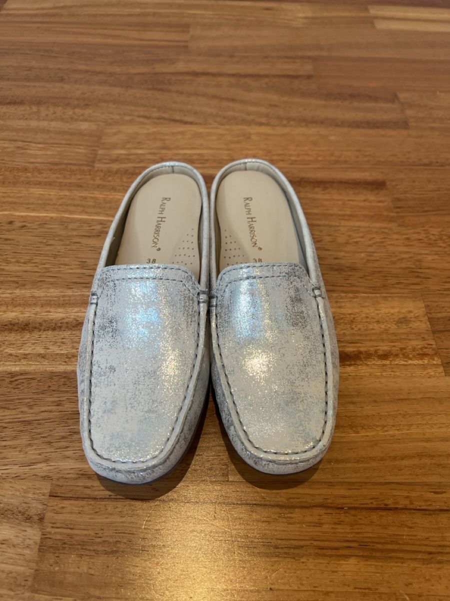 Damenschuhe: Slipper Damen Ralph Harrison Silber Grösse 38 – Neu (gemäss Beschreibung) aus Eglisau von Jsam