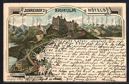Litho Schweiz, Rigi-Kulm, Schreiber's Ho