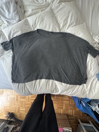 T-shirt Brandy Melville gris coupe ample taille u
