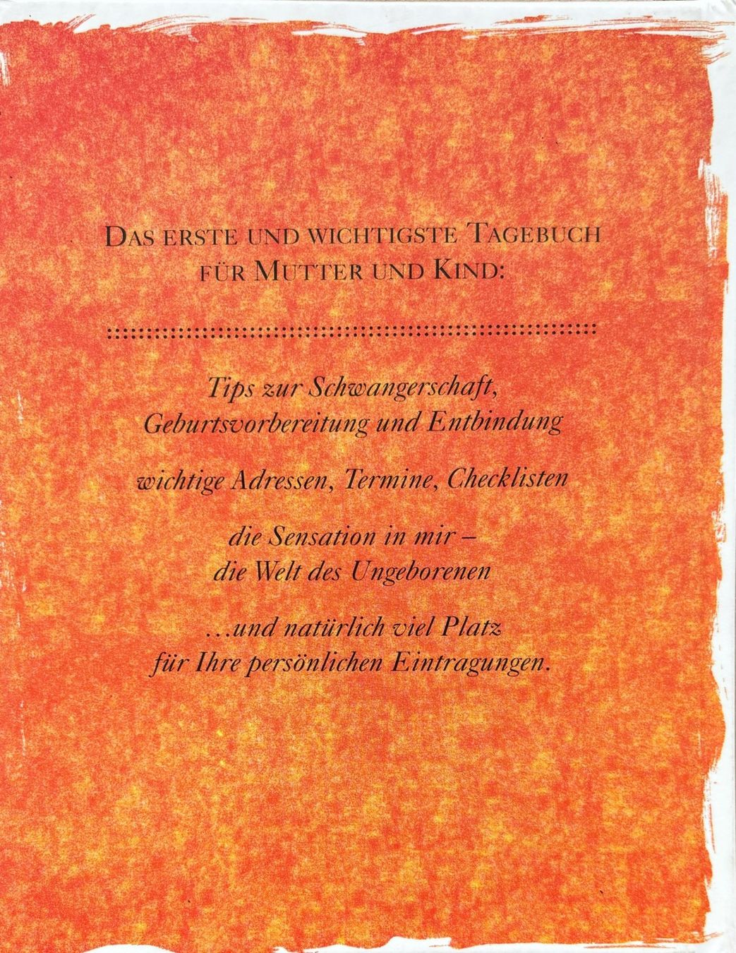 Libri: Mein Schwangerschaftstagebuch – Nuovo (secondo la descrizione) da Sarnen venduto da Livres 1