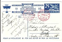 Bundesfeierkarte 1928 1.VIII. gest.