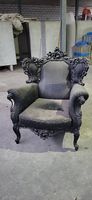 Exklusiver antiker Fauteuil / Polsterstuhl